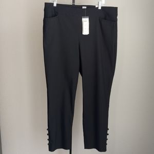 Chico's So Slimming Brigitte Slim Leg Button Hem Ankle Pants Chico's Sz 3R